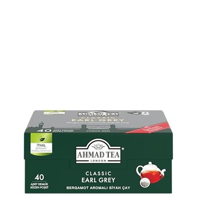 AHMAD TEA CLASSIC EARL GREY 40 Adet DEMLİK POŞET ÇAY