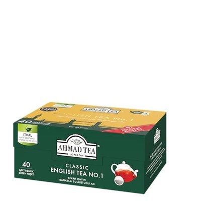 AHMAD TEA CLASSIC ENGLISH TEA NO:1 40x2gr DEMLİK POŞET ÇAY