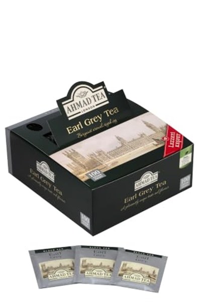 Ahmad Tea Earl Grey Bergamot Aromalı Bardak Poşet Çay 100lü (100 x 2 Gr)