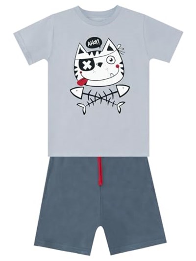 Ahoy Kedi Erkek Çocuk T-shirt Şort Takım