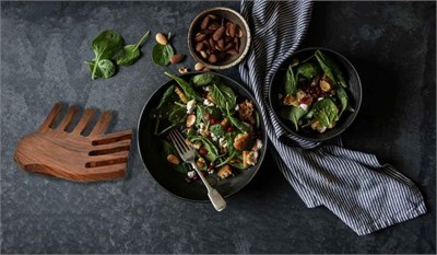 Ahşap Salata Servis Çatalı 2li