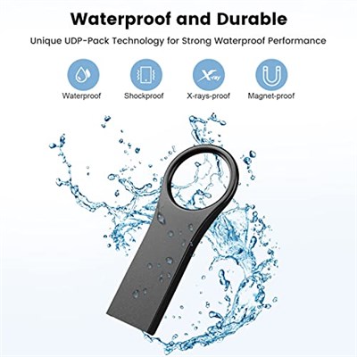 Aiibe 64 GB Flash Sürücü 3lü Paket 64 GB USB Flash Sürücü Parmak Sürücü 64 GB USB 2.0 Bellek Çubuğu Su Geçirmez Fermuarlı Sürücü Anahtarlıklı Metal USB Sürücü, Siyah