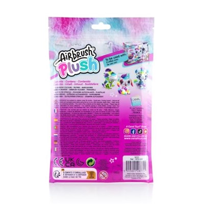 Airbrush Plush - Refill Kit 10 pens (256) | Yıkanabilir renkli kalemleyiciler Airbrush ve yapışkan şablonlarla uyumludur