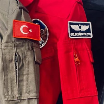 Airforcemarket Nakışlı Arma Siyah Amerikan Fermuarlı (cırt) Askeri Görev Peçleri, Yamaları, Bayrak (Türk Bayrağı)
