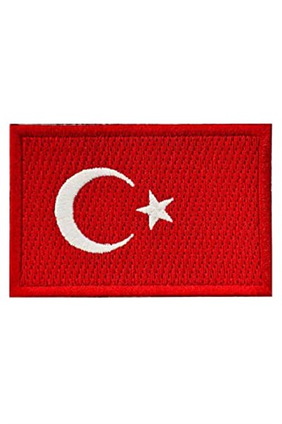 Airforcemarket Nakışlı Arma Siyah Amerikan Fermuarlı (cırt) Askeri Görev Peçleri, Yamaları, Bayrak (Türk Bayrağı)