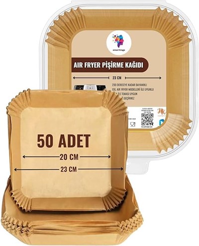 Airfryer Pişirme Kağıdı Büyük Boy XXL Modeller Uyumlu Kalın Yanmaz Yüzey