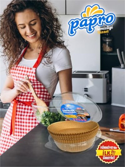Airfryer Pişirme Kağıdı, Fritöz Yağlı Kağıdı, Yanmaz Kağıt XXL Uyumlu 50 Adet (Kare) (1, Kare Büyük Boy 20x20) - Seçenekler: Kare Orta-Küçük boy 16x16, Kare Büyük Boy 20x20...