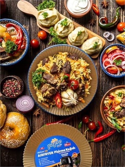 Airfryer Pişirme Kağıdı,Fritöz Yağlı Kağıdı 25li X4 Adet Avantajlı Paket - Toplam 100 Adet