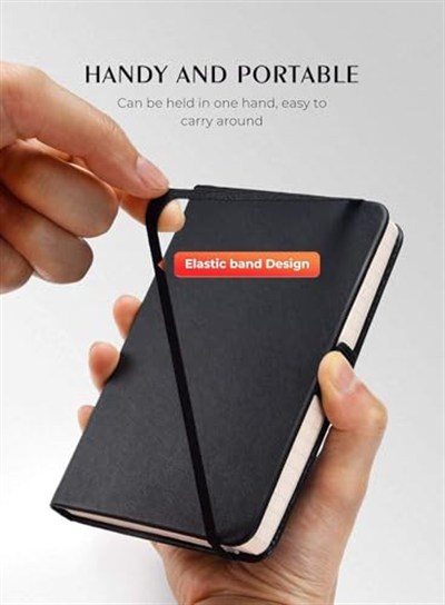 AISBUGUR Cep Defteri, Küçük Defter, 2li Paket Toplam 320 Sayfa, 9,4 cm x 14,5 cm Cep Defteri (4 Paket, 4Siyah)
