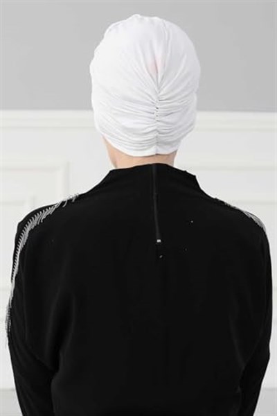 Aishas Design Güllü Penye Bone,B-21 Beyaz