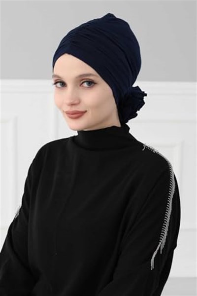 Aishas Design Güllü Penye Bone,B-21 Lacivert