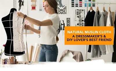AK TRADING CO. Muslin Kumaş/Kumaş Ağartılmamış - D Kumaş - Doğal 9,5 Metre Orta Ağırlık -%100 Pamuk (160 cm Genişliğinde), Doğal Ağartılmamış