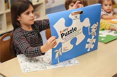 Akademi Çocuk Funny Mat Washable Puzzle Korsan Adası
