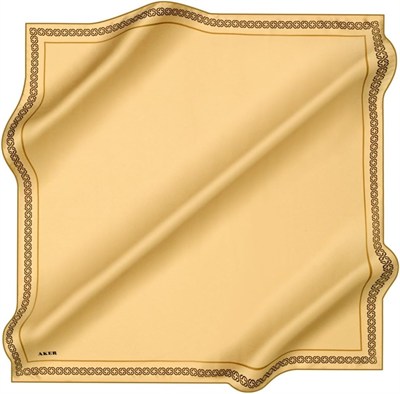 Aker Desenli Eşarp, 90x90, 5003146328, Sarı, kadın