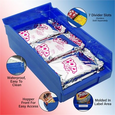 Akro-Mils 30130 12 inç – 6 4-inç Açık plastik çöp kutusu Box Regal kuş yuvası, 12 adet, 30130
