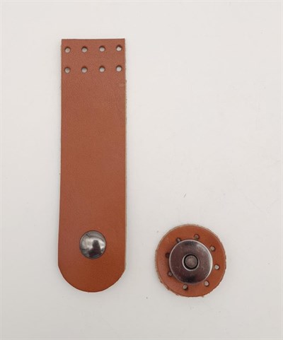 Aksesuar 11x3 cm Taba Gerçek Deri Düz Kapağı Füme Metalli