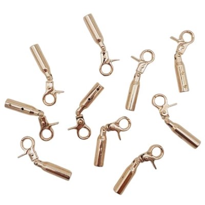 Aksesuar 7 mm Kancalı Kovan Light Gold Renk 10 Adet