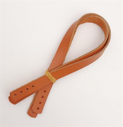 Aksesuar Gerçek Deri 35x1.2 cm Turuncu Taba Renk Çift Sapı
