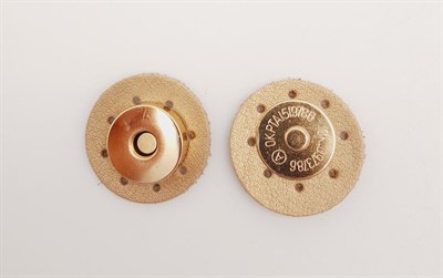 Aksesuar Gold Renk Suni Derili Mıknatıslı Çıtçıt Light Gold Metalli
