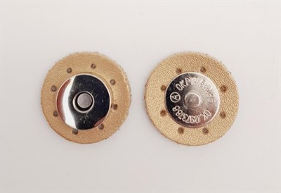 Aksesuar Gold Renk Suni Derili Mıknatıslı Çıtçıt Gümüş Metalli