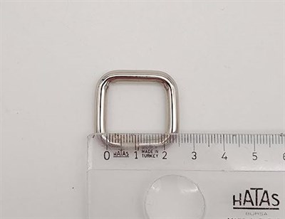 Aksesuar Gümüş Renk 2 Cm Kare Halka