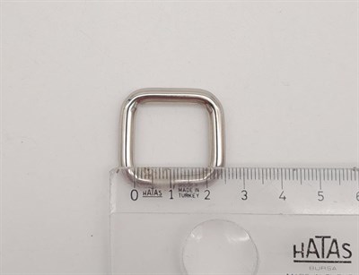 Aksesuar Gümüş Renk 2 Cm Kare Halka