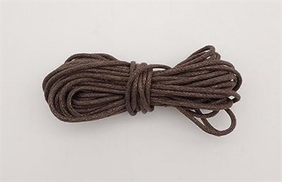 Aksesuar Koyu Kahverengi Mumlu Koton İp 5 Metre