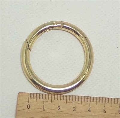 Aksesuar Light Gold Renk 4 Cm Yaylı Halka