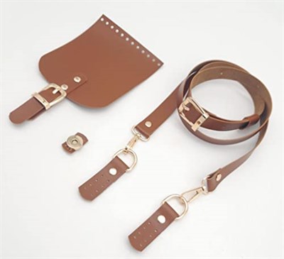 Aksesuar Taba Tek Kat Suni Deri 130x2 cm Ayarlı Saplı Seti Light Gold Metalli