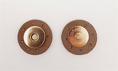 Aksesuar Vizon Suni Derili Mıknatıslı Çıtçıt Light Gold Metalli