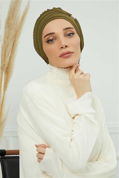 Aksesuarlı Şifon Hazır Türban,HT-95S,HT-95S