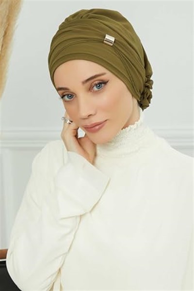 Aksesuarlı Şifon Hazır Türban,HT-95S,HT-95S