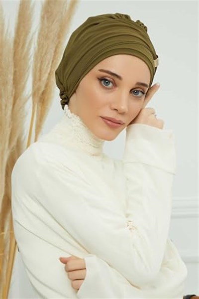 Aksesuarlı Şifon Hazır Türban,HT-95S,HT-95S