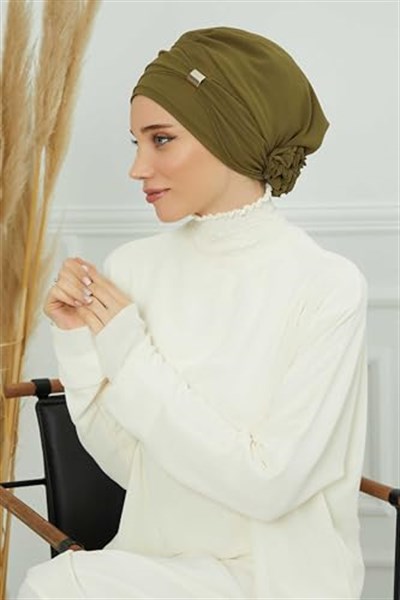 Aksesuarlı Şifon Hazır Türban,HT-95S,HT-95S