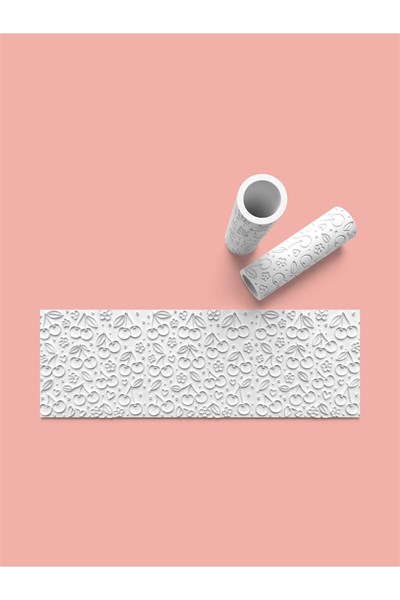 AKTASTORE Hamur Seramik Polimer Kil Desen Verici Rulo Silindir 10 Cm Uzunluk 0882-2