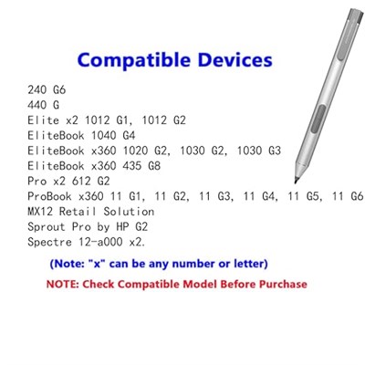 Aktif Kalem 1FH00AA - Dijital Kalem - 2 Düğme - Doğal Gümüş - ProBook x360 11 G1, Elite x2 1012 G2, Pro x2 612 G2 için
