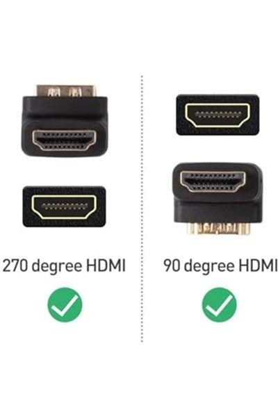 Al-4519 Hdmı L Dirsek 90 Derece Çevirici Dönüştürücü Uzatma Adaptörü