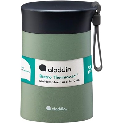 Aladdin Bistro Thermavac Paslanmaz Çelik Yemek Termosu 0.40 Lt, Yeşil