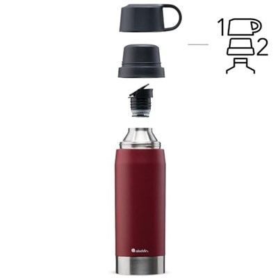 Aladdin Citypark Thermavac Çift Bardaklı Çelik Termos, 1.1 L