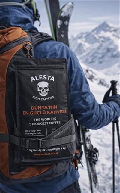 Alesta Coffee Yüksek Kafeinli Öğütülmüş Filtre Kahve 250 Gr. / Sporcu Kahvesi 3 Kat Kafein(french Press Ve Makine)