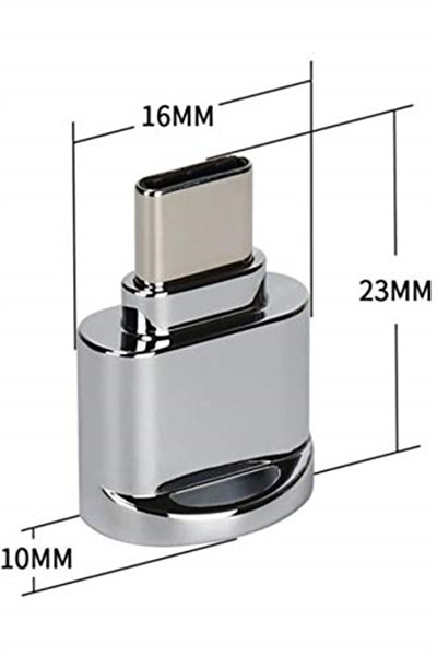 Alfais 4477 USB Type-C 3.1 To Micro SD TF Hafıza Kart Okuyucu OTG Adaptörü