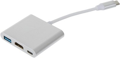 Alfais 4962 USB 3.1 Type C to HDMI USB 3.0 Dönüştürücü Adaptör Kablosu (Laptop için)