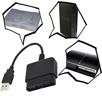 Alfais 5023 Usb To Ps2 PC Bilgisayar Oyun Kolu Çevirici Dönüştürücü