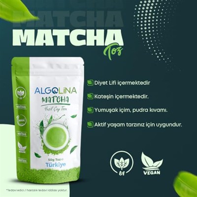 Algolina Matcha Tozu 50 gr - Matcha Çayı