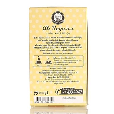 Ali Ünyazıcı Milk Tea Karışık Bitki Çayı 20li