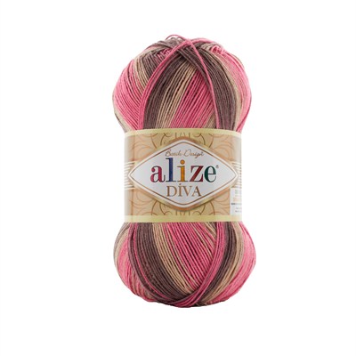 Alize Diva Batik Merserize İp Yazlık Bikini Bustiyer Bluz Örgü İpi 5 Adet (7829)