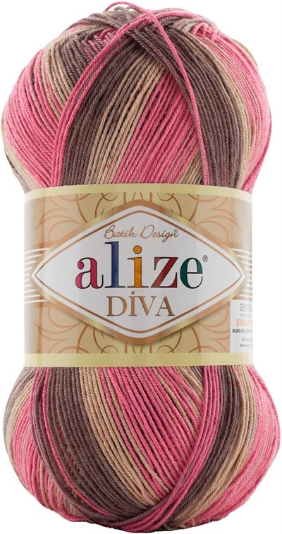 Alize Diva Batik Merserize İp Yazlık Bikini Bustiyer Bluz Örgü İpi 5 Adet (7829)