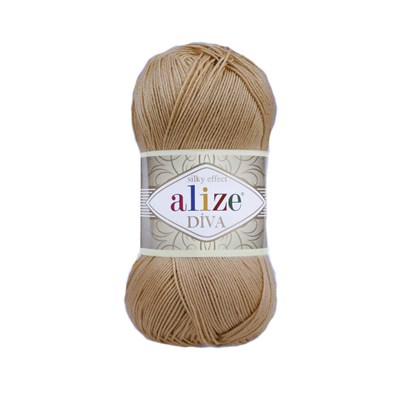 Alize Diva Merserize İnce İp Yazlık Bikini Bustiyer Bluz Örgü İpi 5 Adet (Kurabiye 369)