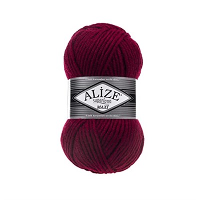 Alize Superlana Maxi El Örgü İpliği 100 gr 390 Vişne