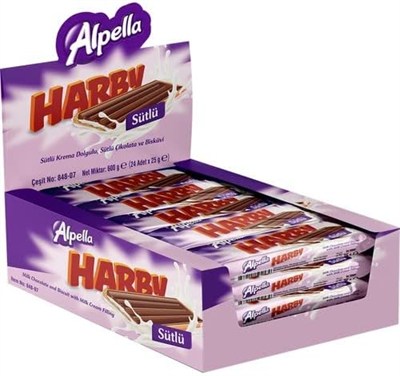 Alpella Harby Sütlü Bisküvi 25 g 24lü